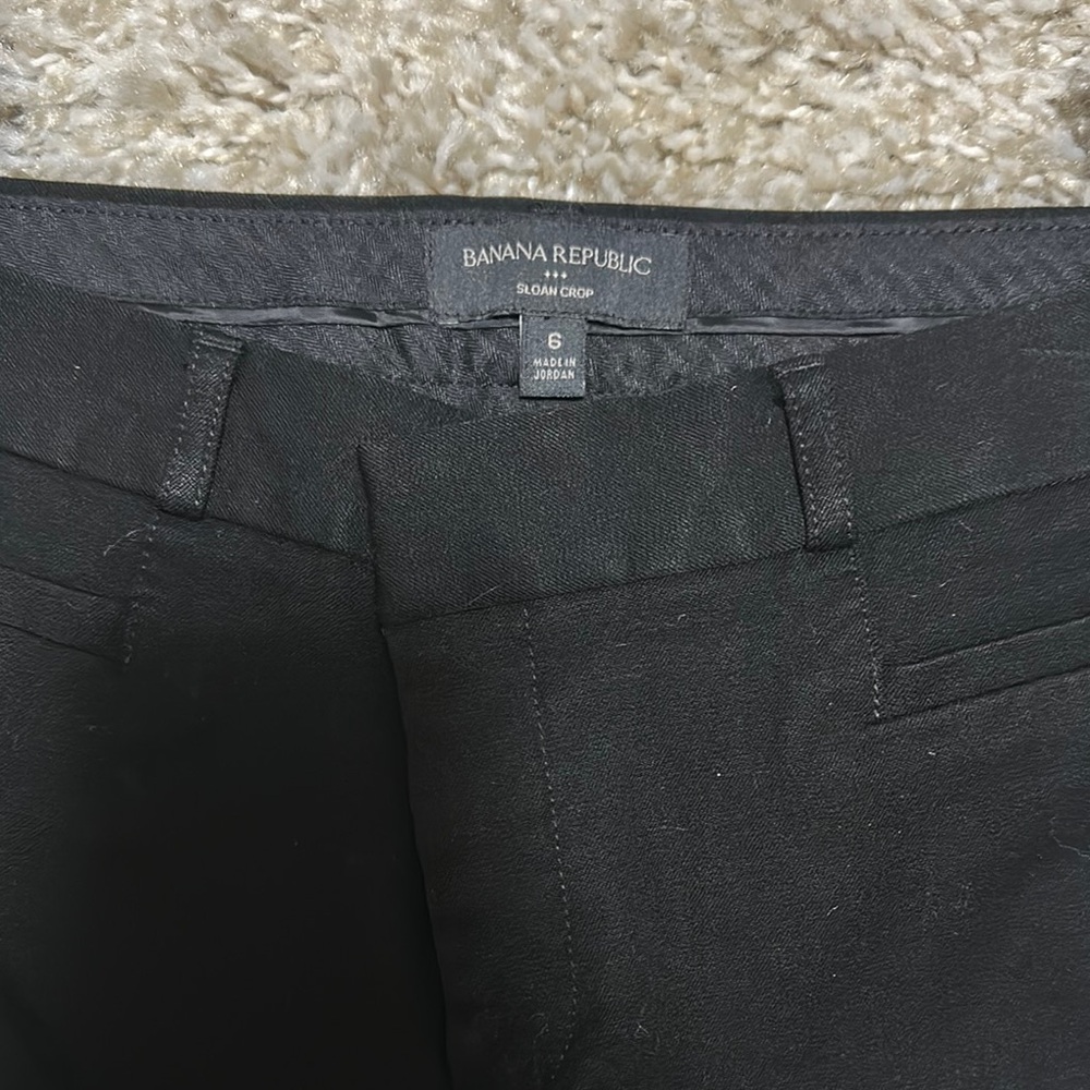 Banana Republic Black Sloan Crop Pants